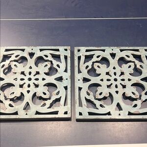 Decorative Wood Wall Art Panels - Teal